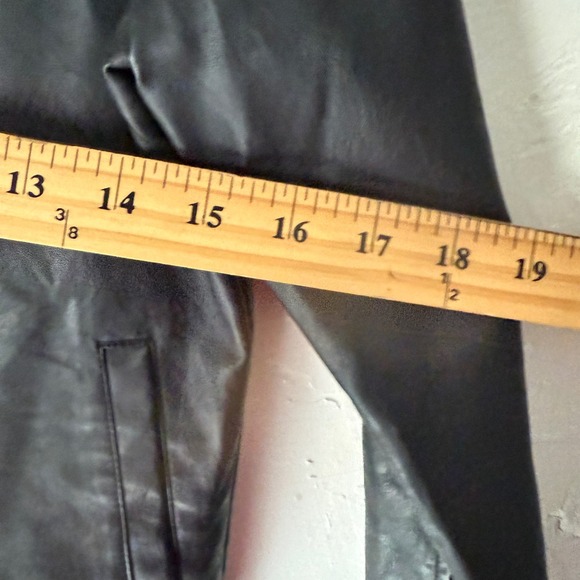 The Childrens Place Black Faux Leather Moto Jacket Kids Size 10 12 - Picture 7 of 9